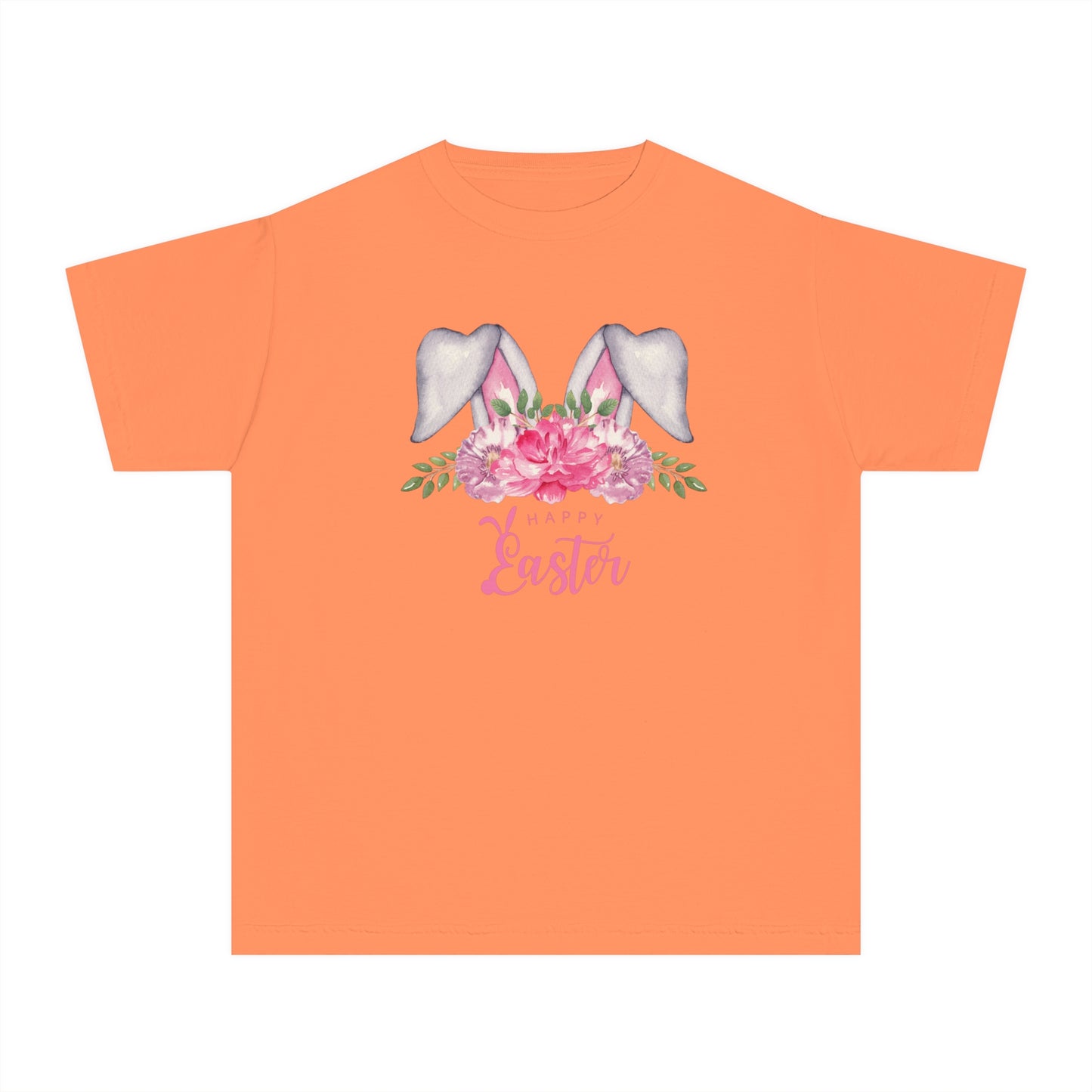 Floral Watercolor Bunny Kids Easter Tee