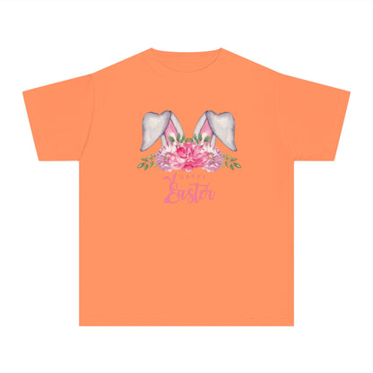 Floral Watercolor Bunny Kids Easter Tee