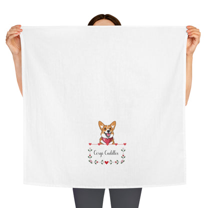 Cuddly Corgi Canine Valentine Gift  Kitchen Tea Towel