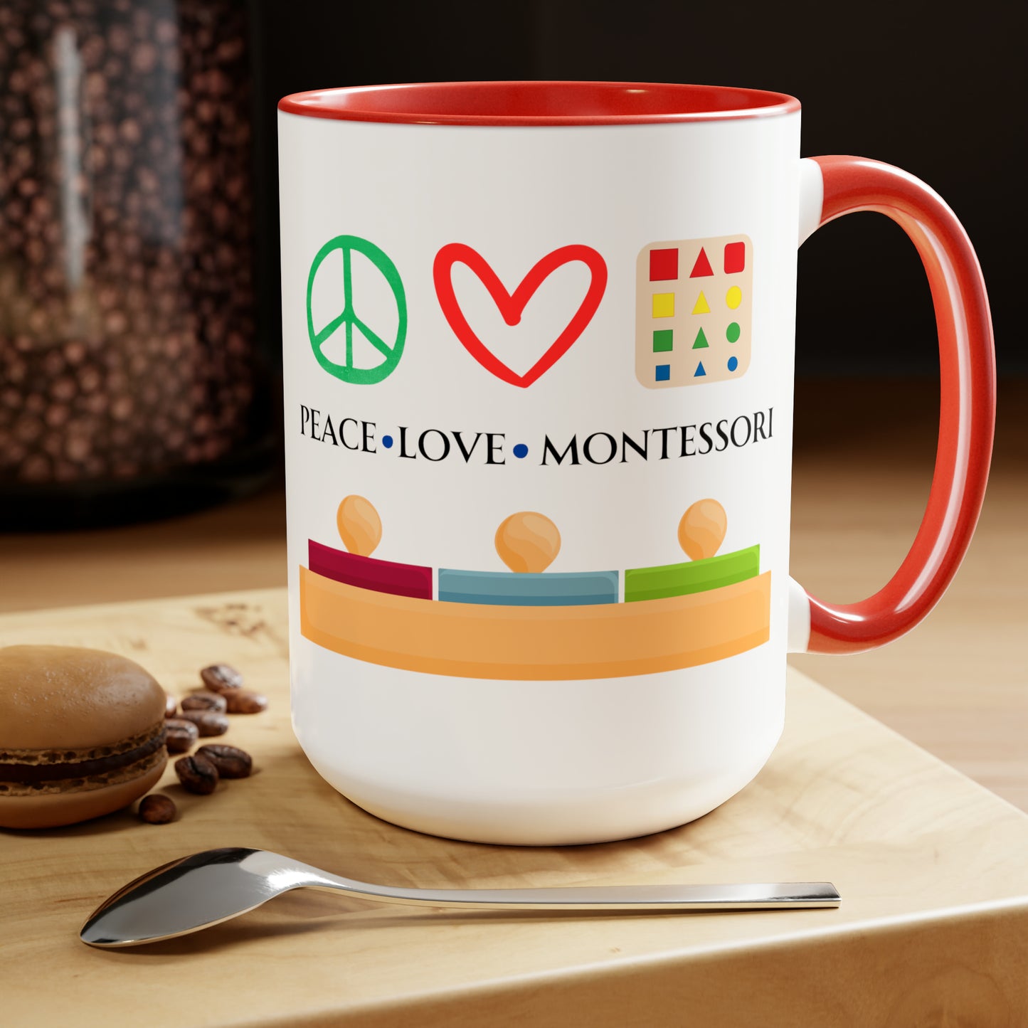 Montessori Two-Tone Coffee Mugs, 15oz