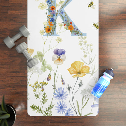 Wildflower Personalized Pilates/Yoga Practice  Rubber Yoga Mat