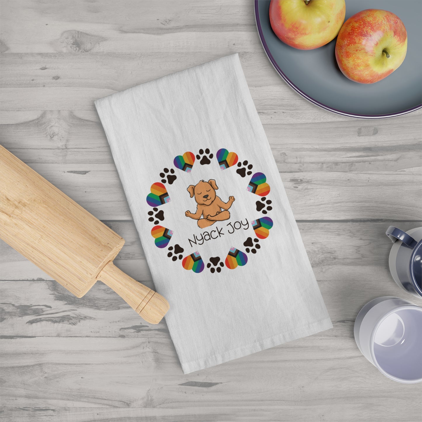Namaste Dog Art & Soul of Nyack Tea Kitchen Towel
