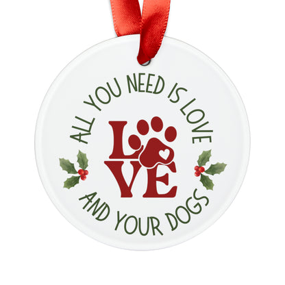 Basset Hound Holiday Ornament with Ribbon