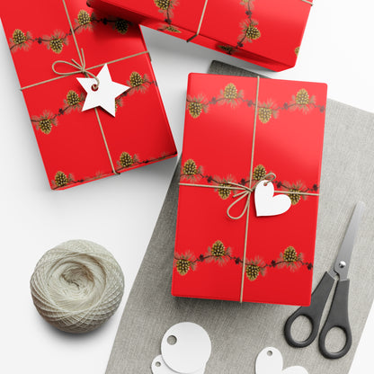 Holiday Pine Cone Gift Wrap