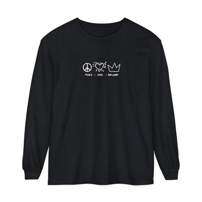 Basquiat Inspired Long Sleeve Cotton T-Shirt