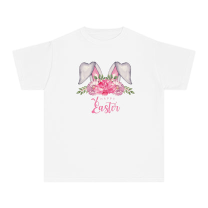 Floral Watercolor Bunny Kids Easter Tee