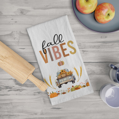 Fall Vibes Only Holiday Tea Towel