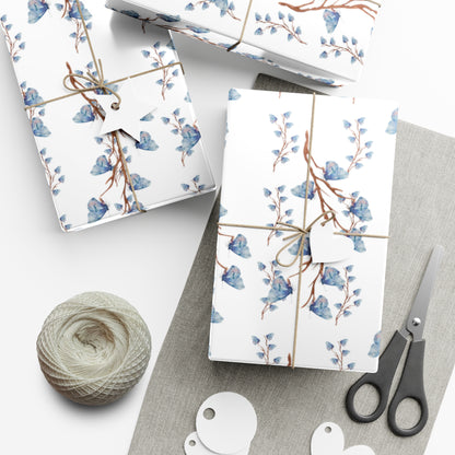 Blue Butterfly Gift Wrap