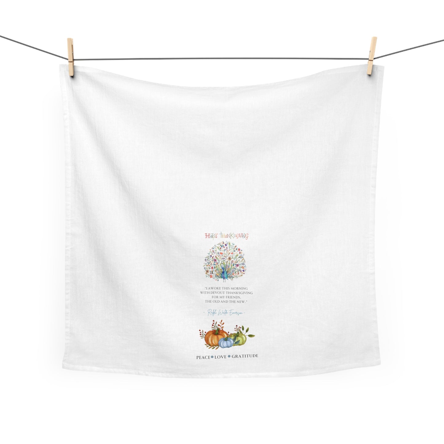 Thanksgiving Gratitude Tea Towel