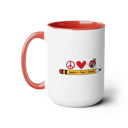 Personalized Red Heart Valentine Mug 15oz