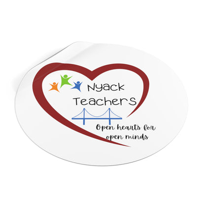 Teacher Back to School Round Vinyl Stickers