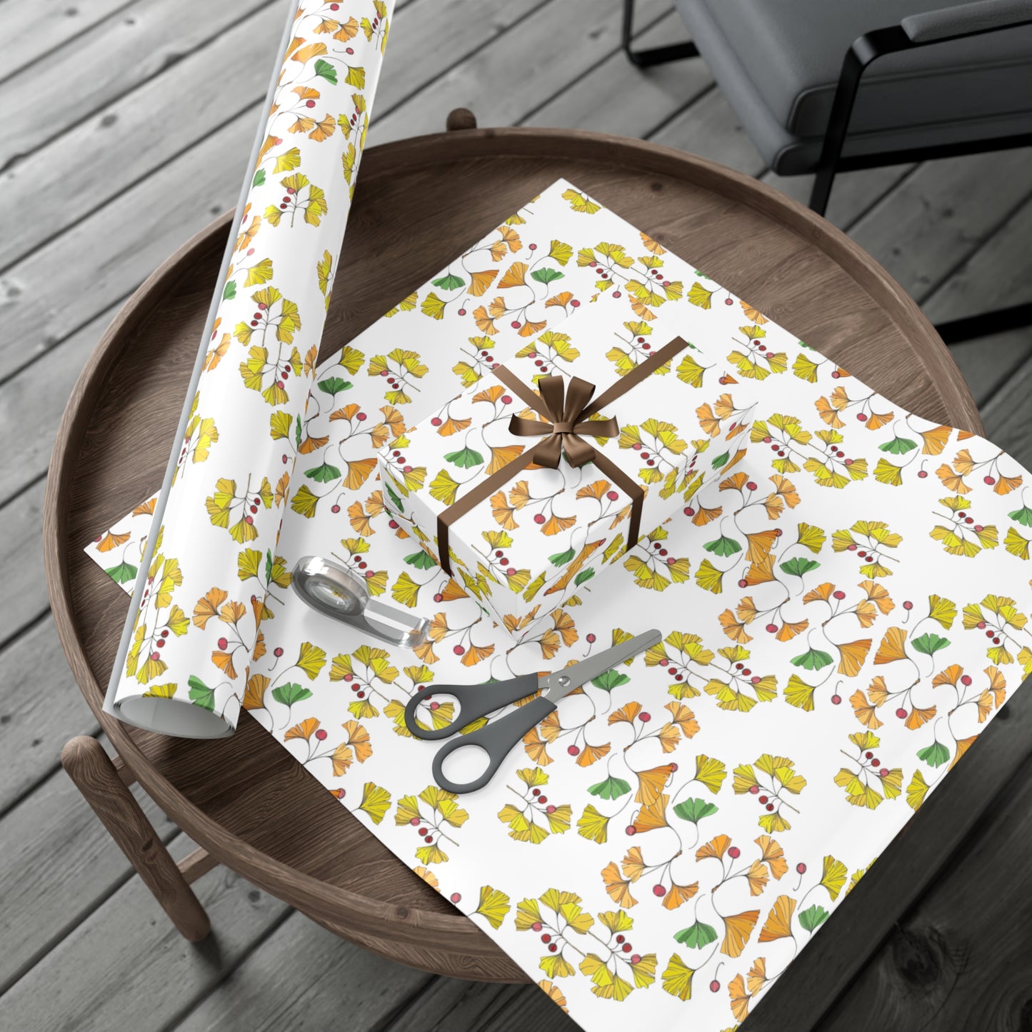 Ginkgo Autumn Gift Wrap