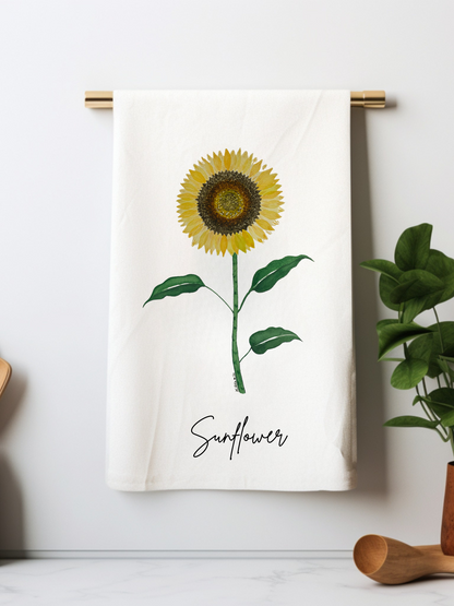 Sunflower Handpainted Tea Towels