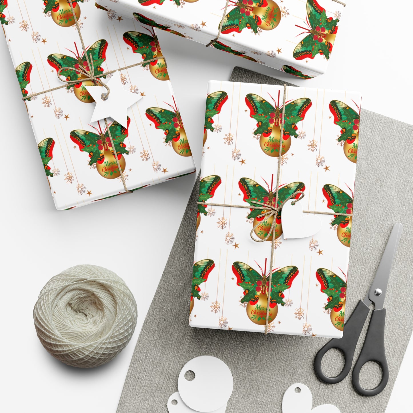 Christmas Butterfly Gift Wrap