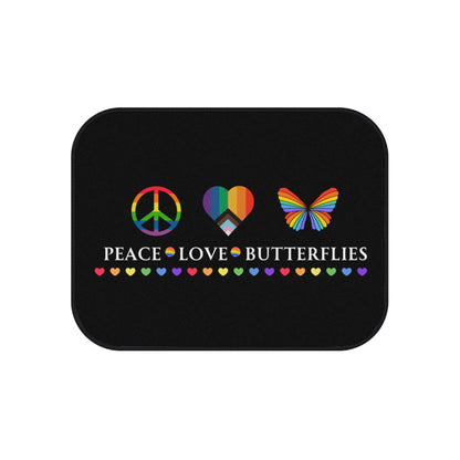 Peace, Love & Butterflies Car Mats (Set of 4)