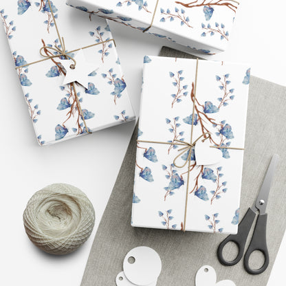 Blue Butterfly Gift Wrap