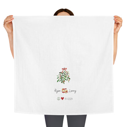 Personalized Couples Holiday Tea Towel