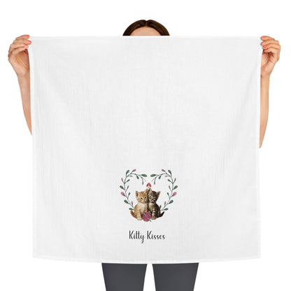 Feline Love Kitty Kisses Valentine Gift Kitchen Tea Towel