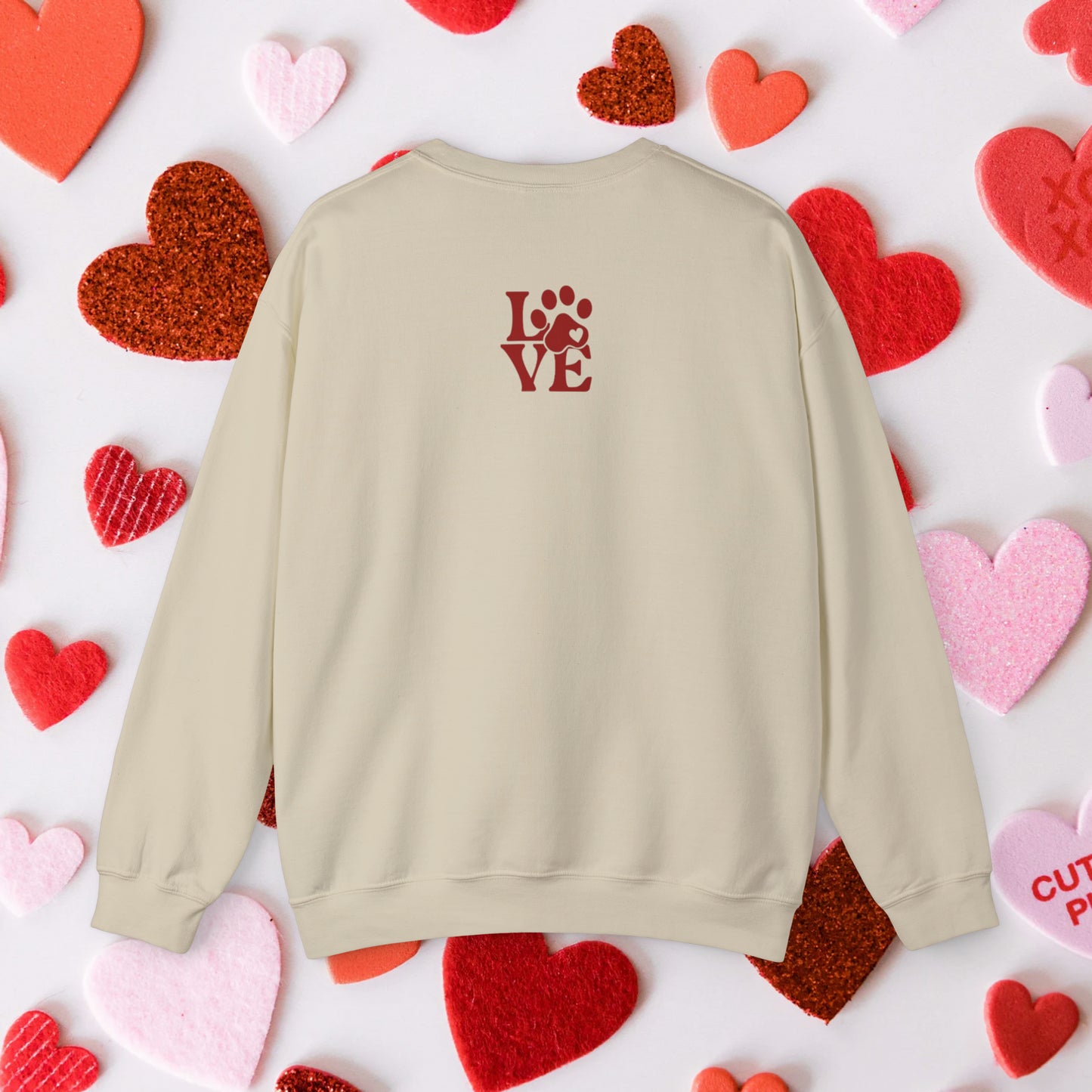Happy Havanese Valentine Heart-filled Crewneck Sweatshirt