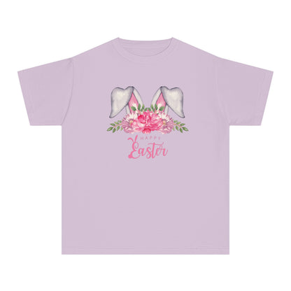 Floral Watercolor Bunny Kids Easter Tee