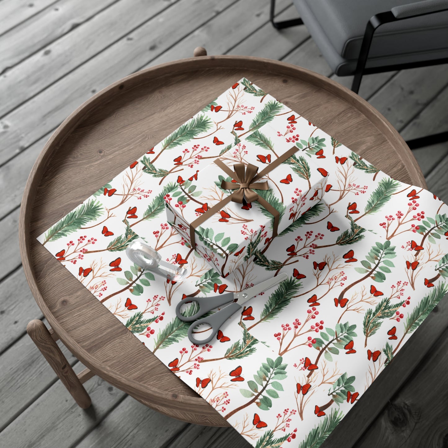 Christmas Dancing Butterly Gift Wrap