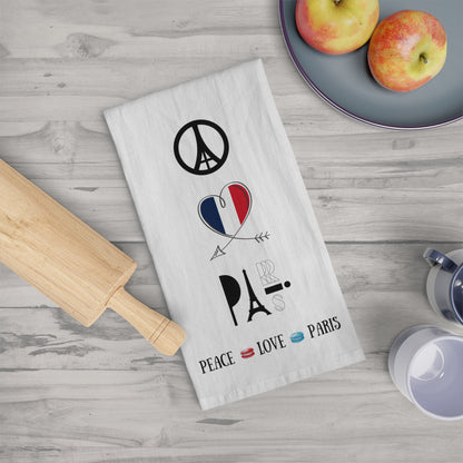 Peace Love and Paris Tea Towels