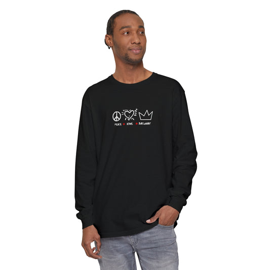 Basquiat Inspired Long Sleeve Cotton T-Shirt