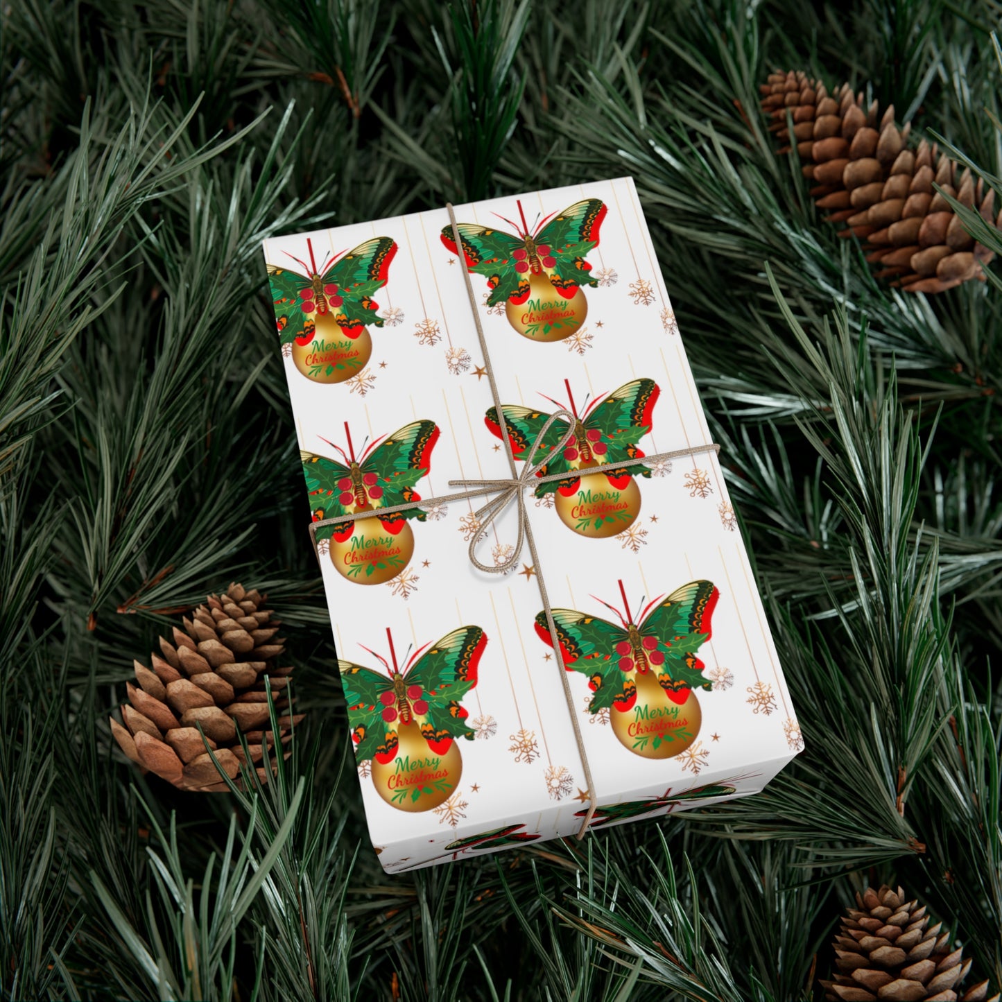 Christmas Butterfly Gift Wrap