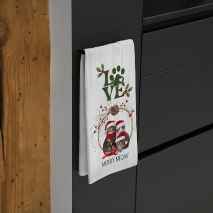 Merry Meow Tea Towel