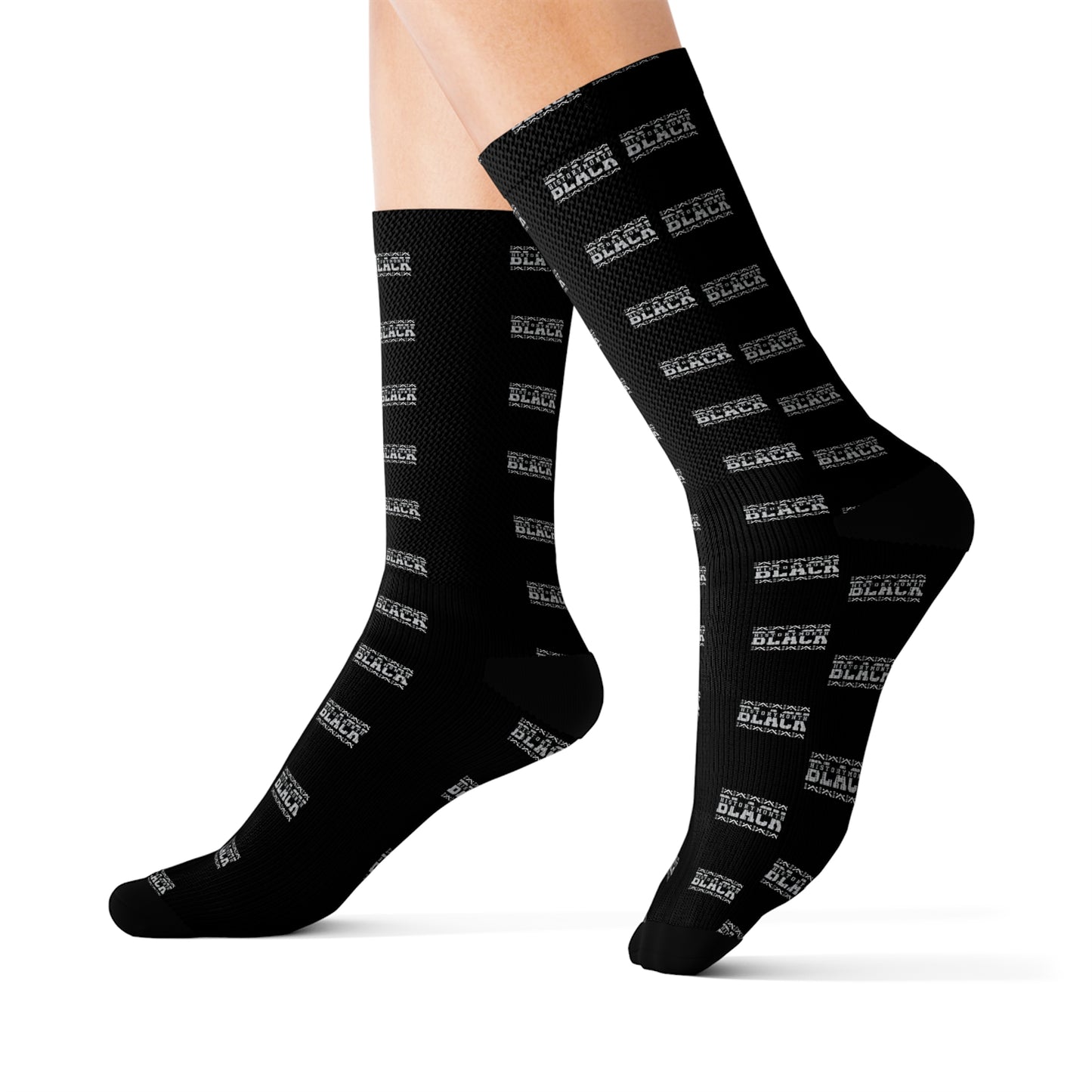 BHM Black and White Logo Socks