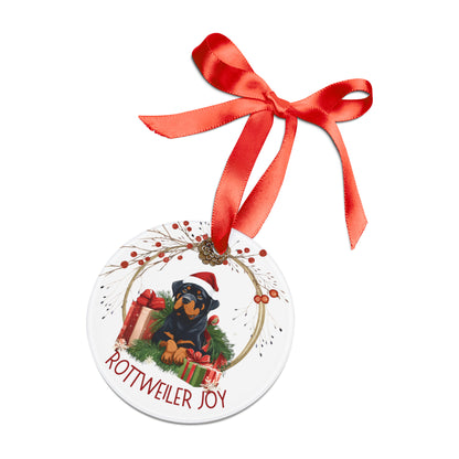 Rottweiler Holiday Ornament with Ribbon