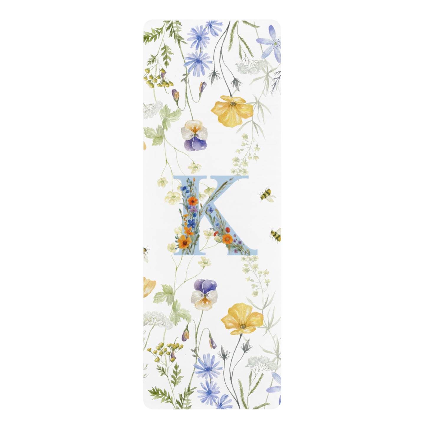 Wildflower Personalized Pilates/Yoga Practice  Rubber Yoga Mat