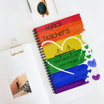 Nyack Rainbow Teacher Spiral Notebook - Ruled Line