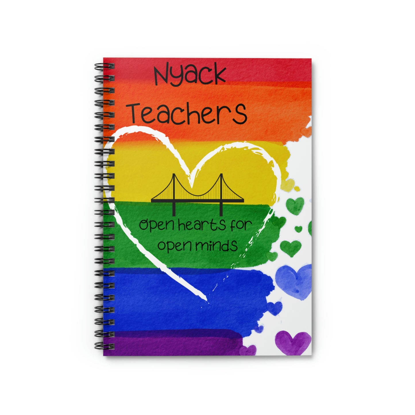 Nyack Rainbow Teacher Spiral Notebook - Ruled Line